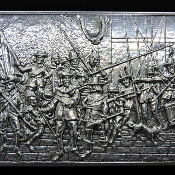 Vintage Daher Co. Rembrandt Metal Lid / Plastic Storage Trinket Box - Picture 2 of 10